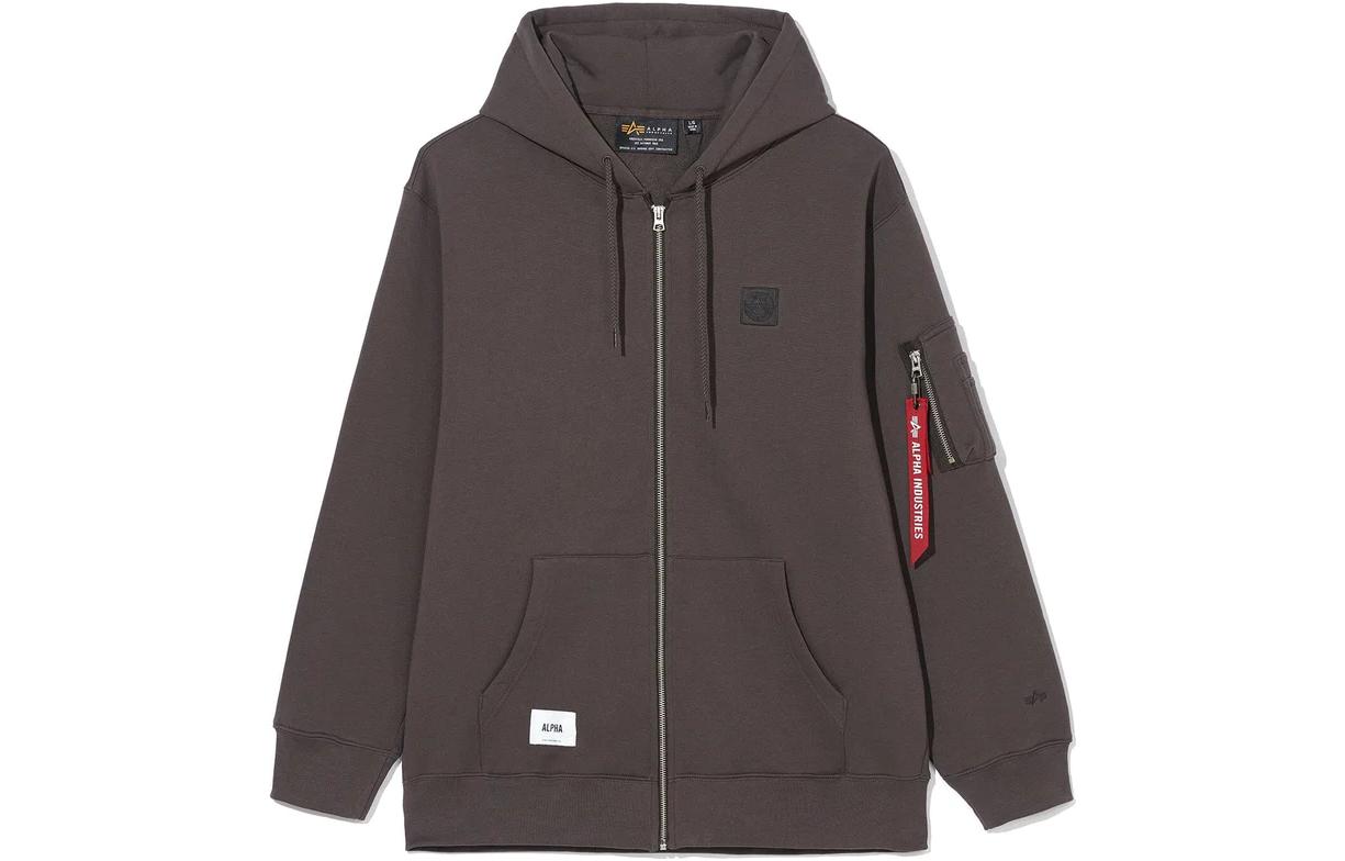 Alpha Industries Embossed Logo Crewneck Sweatshirt Men’s Grey MSA52500C1-GRAY