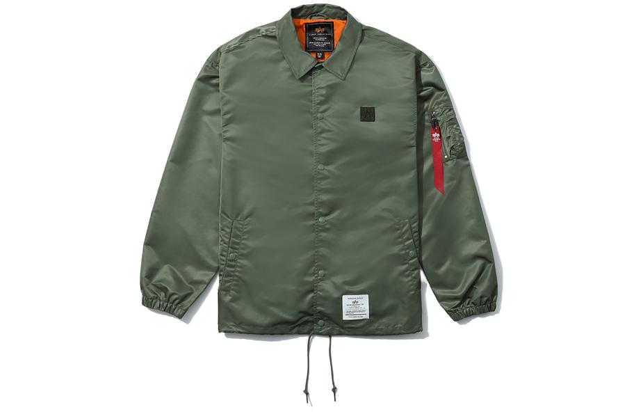 Alpha Industries Embroidered Patch Drawstring Jacket Army Green A5XLJM7053LXH-KHX