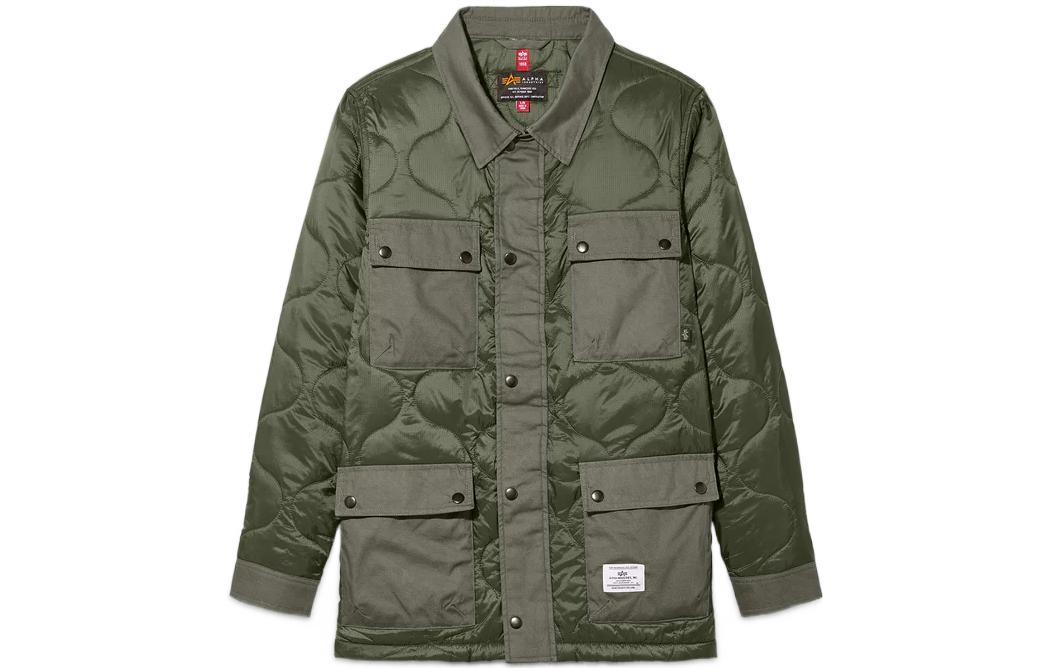 Alpha Industries FW22 Green Solid Color Loose Fit Long-Sleeve Jacket MJO52500C1