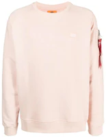 Alpha Industries FW22 Small Logo Crewneck Sweatshirt Beige 158320B640 Alpha Industries FW22 Small Logo Crewneck Sweatshirt Beige 158320B640