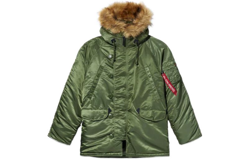Alpha Industries FW22 Solid Color Mid-Length Hooded Jacket Unisex MJN31000C1
