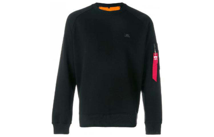 Alpha Industries FW22 Solid Logo Long Sleeve Sweatshirt Black () 15832003