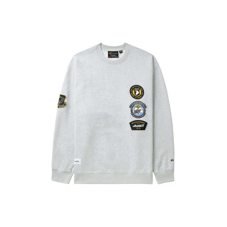 Alpha Industries FW23 Oversized Crewneck Sweatshirt Unisex Hip-Hop Style A5XSWM1023LXL