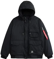 Alpha Industries FW23 Solid Color Comfy Zip-Up Hoodie Jacket Black MJM53502C1-BLACK Alpha Industries FW23 Solid Color Comfy Zip-Up Hoodie Jacket Black MJM53502C1-BLACK