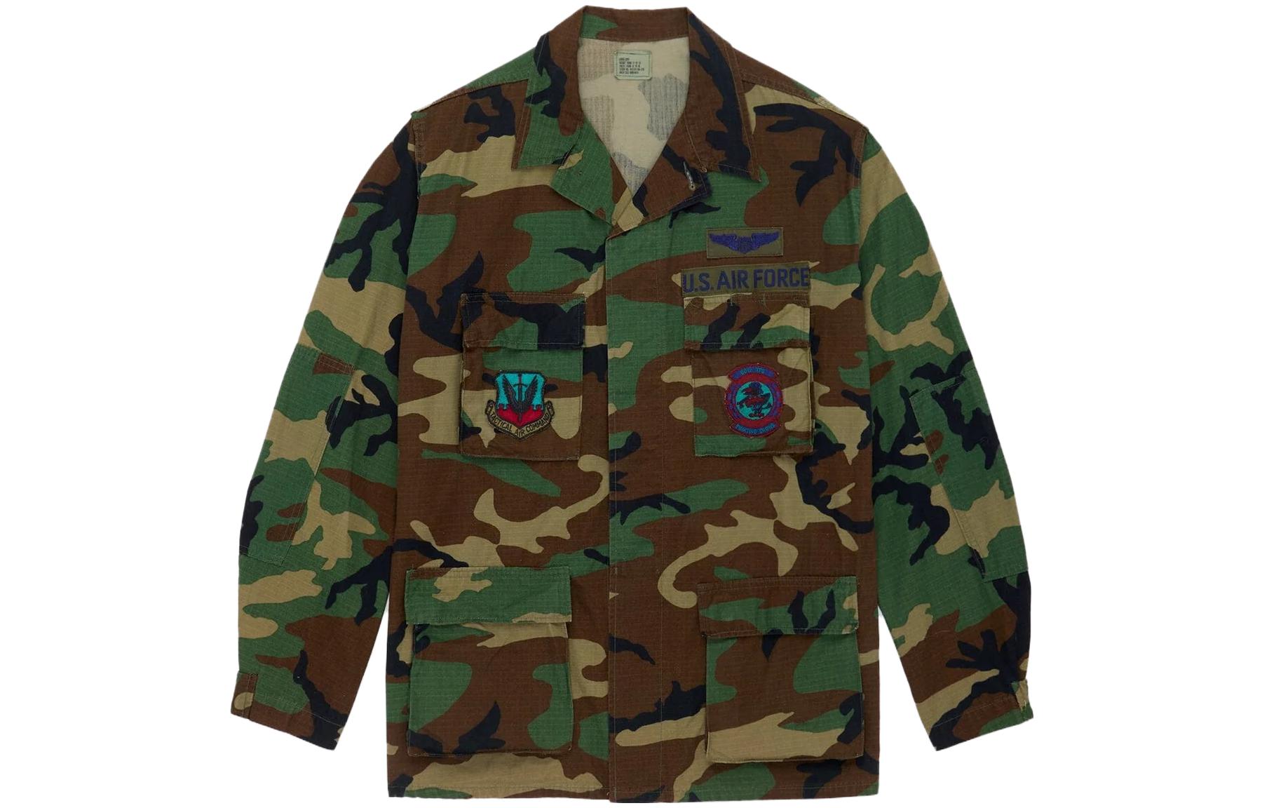 Alpha Industries Green Camouflage Pocket Utility Jacket RJB53000C1-WOODLAND-CAMO