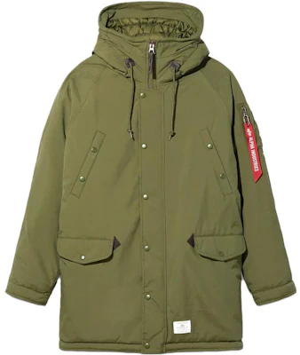 阿尔法工业绿色纯色拉链连帽夹克长袖外套 MJN51500C1-GREEN Buy 阿尔法工业绿色纯色拉链连帽夹克长袖外套 MJN51500C1-GREEN