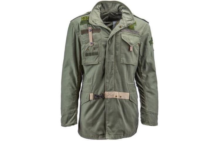 Alpha Industries Green Zip-Up Stand Collar Jacket MJM45610C1-OLIVEM
