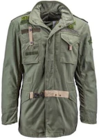 Alpha Industries Green Zip-Up Stand Collar Jacket MJM45610C1-OLIVEM Alpha Industries Green Zip-Up Stand Collar Jacket MJM45610C1-OLIVEM