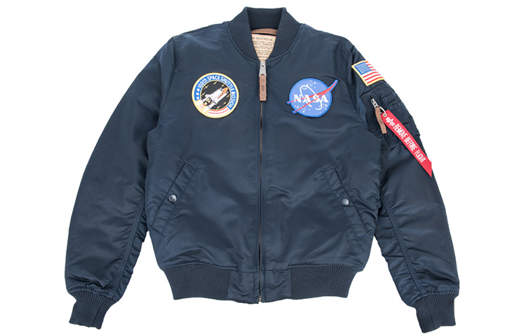 Alpha Industries L-2B NASA Collaboration Pilot Bomber Jacket Navy Blue AL166107-07