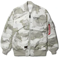 Alpha Industries Logo Embroidered Zip-Up Jacket White A5XLJM7050LBH-WHZ Alpha Industries Logo Embroidered Zip-Up Jacket White A5XLJM7050LBH-WHZ