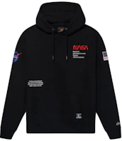 Alpha Industries Logo Print Pullover Hoodie Unisex BLACK USN53000C1-BLACK Alpha Industries Logo Print Pullover Hoodie Unisex BLACK USN53000C1-BLACK