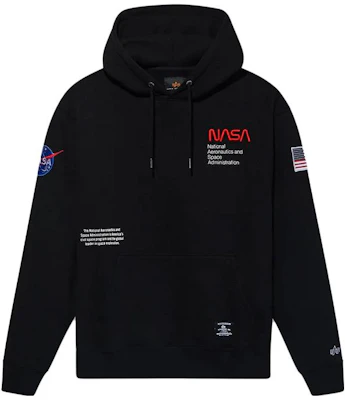 阿尔法工业标志印花连帽衫男女通用 黑色 USN53000C1-BLACK Buy 阿尔法工业标志印花连帽衫男女通用 黑色 USN53000C1-BLACK