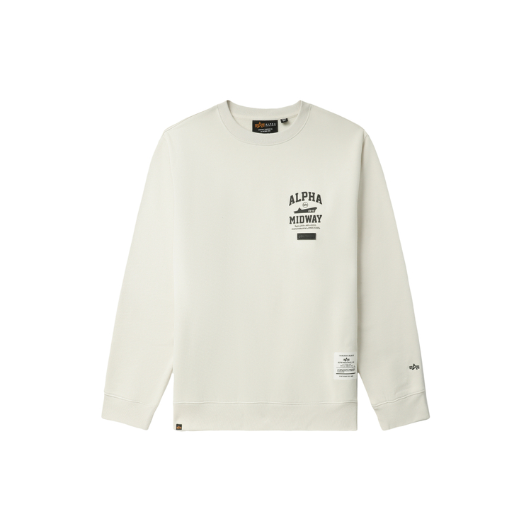 Alpha Industries Logo Printed Crewneck Pullover Sweatshirt Unisex A5XSWM1021LXL