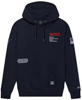 Alpha Industries Logo Pullover Hoodie Unisex Blue USN53000C1-BLUE Alpha Industries Logo Pullover Hoodie Unisex Blue USN53000C1-BLUE