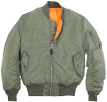 Alpha Industries MA-1 Flight Jacket Unisex Classic Bomber in Military Green. MJM21000C1-SAGE-GREEN Alpha Industries MA-1 Flight Jacket Unisex Classic Bomber in Military Green. MJM21000C1-SAGE-GREEN