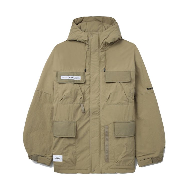 Alpha Industries Multi-Pocket Drawstring Hooded Jacket Long Sleeve A5XJKM1008LXL