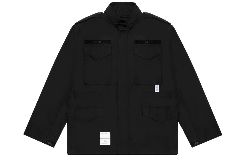 Alpha Industries Multi-Pocket Logo Shirt Jacket Black A5XLJM7028LXG-1-BKX