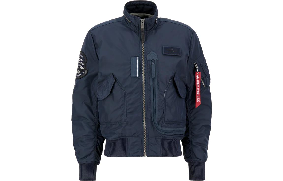 Alpha Industries Multi-Pocket Zip-Up Jacket Blue - MJE52500C1-BLUE