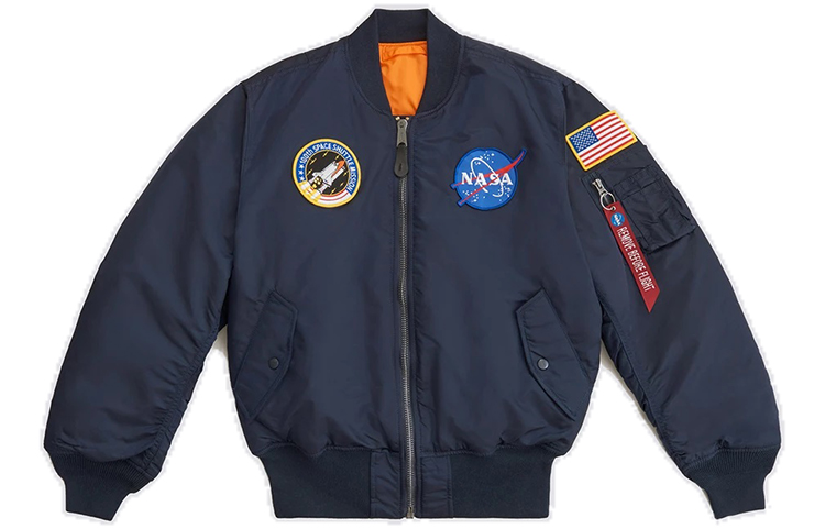Alpha Industries NASA MA-1 Flight Jacket Unisex - Navy Blue MJM21093C1-REPLICA-BLUE