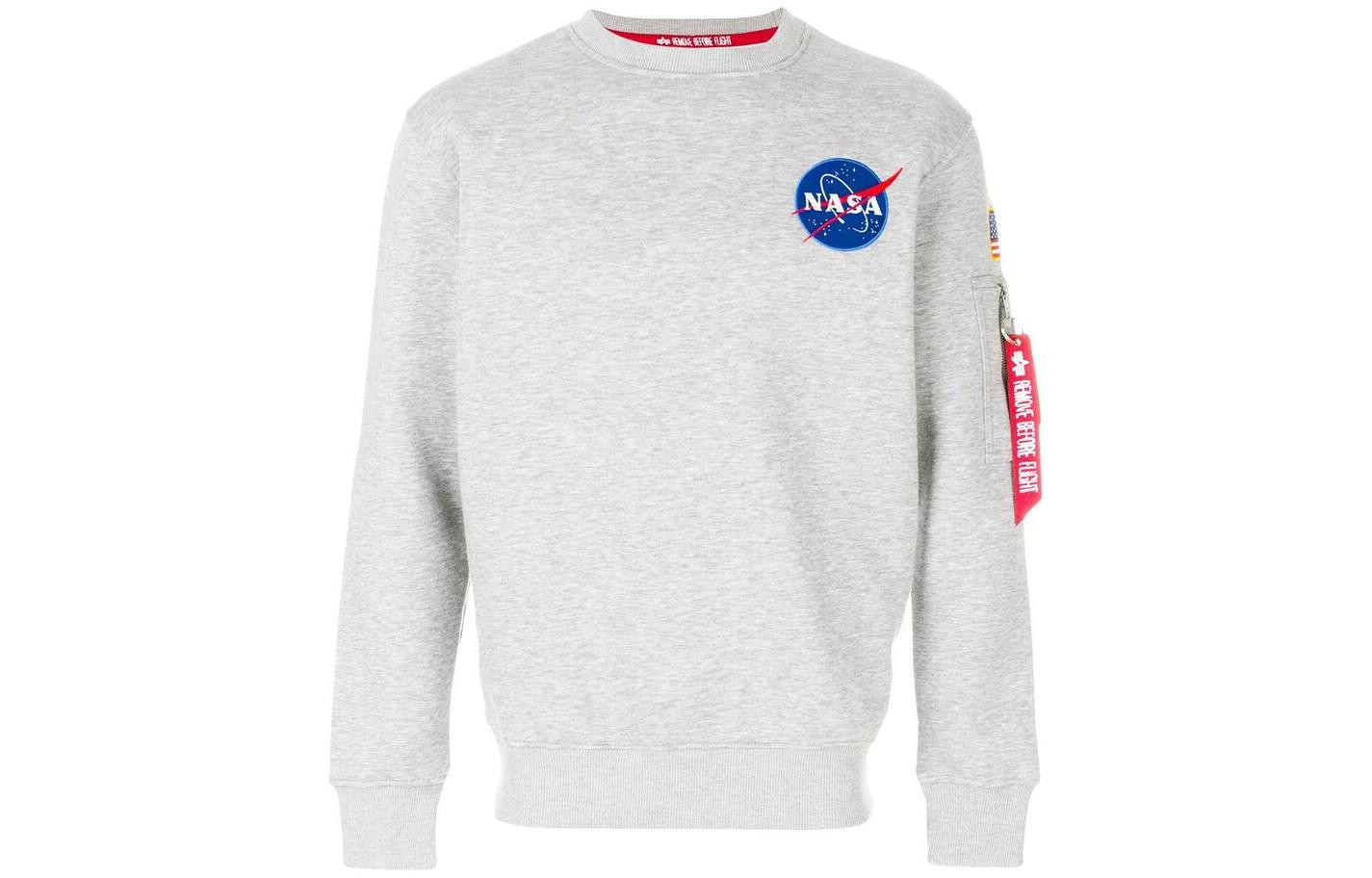 Alpha Industries Rocket Launch Graphic Sweatshirt Grey 17830717