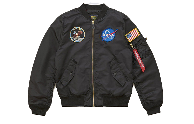Alpha Industries Slim Fit Black Bomber Jacket for Men MJL47040C1