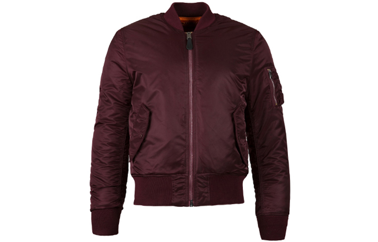Alpha Industries Slim Fit Bomber Jacket Unisex Maroon MJM44530C1-MAROON