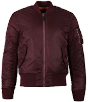 Alpha Industries Slim Fit Bomber Jacket Unisex Maroon MJM44530C1-MAROON Alpha Industries Slim Fit Bomber Jacket Unisex Maroon MJM44530C1-MAROON