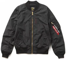 Alpha Industries Solid Color Zip-Up Jacket Long Sleeve BLACK MJM45510C1-BLACKS Alpha Industries Solid Color Zip-Up Jacket Long Sleeve BLACK MJM45510C1-BLACKS