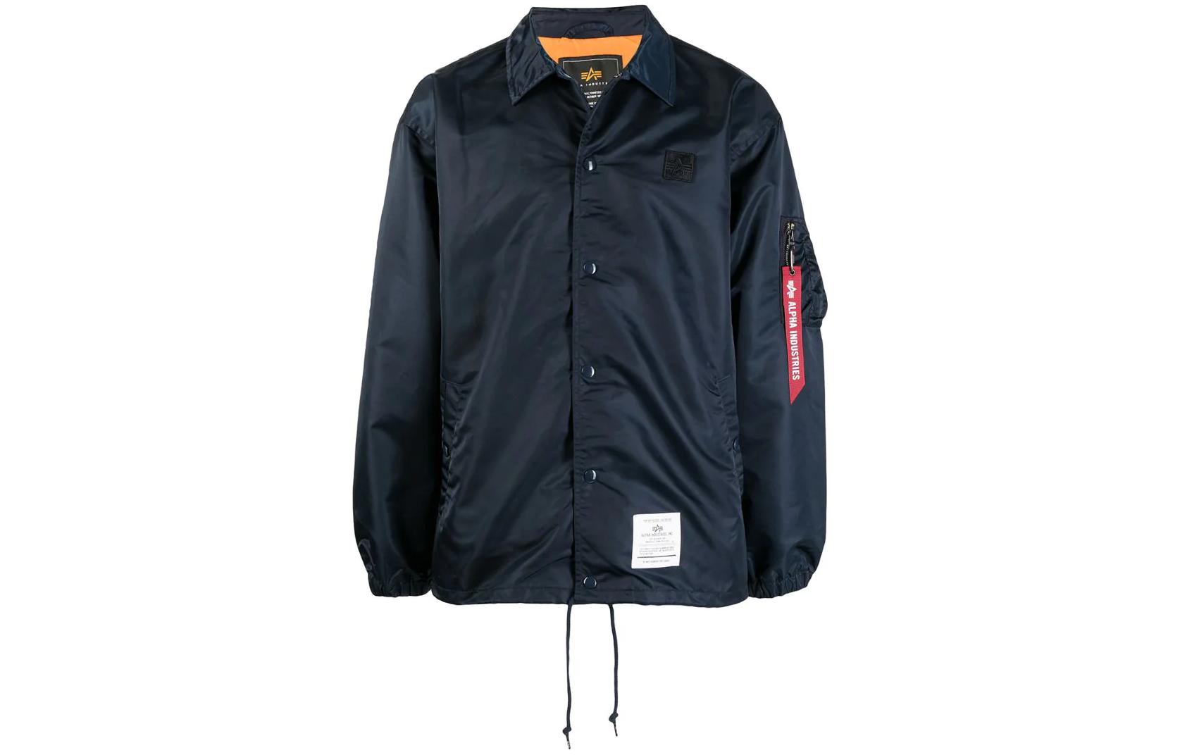 Alpha Industries SS22 Blue Drawstring Shirt Jacket for Men. AILJ7053NAVY