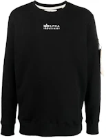 Alpha Industries SS22 Logo Embroidered Crewneck Sweatshirt Men’s Black 118316649 Alpha Industries SS22 Logo Embroidered Crewneck Sweatshirt Men’s Black 118316649