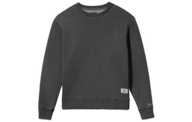 Alpha Industries SS23 Black Crewneck Sweatshirt with Logo Patch . USE51501C1-BLACK