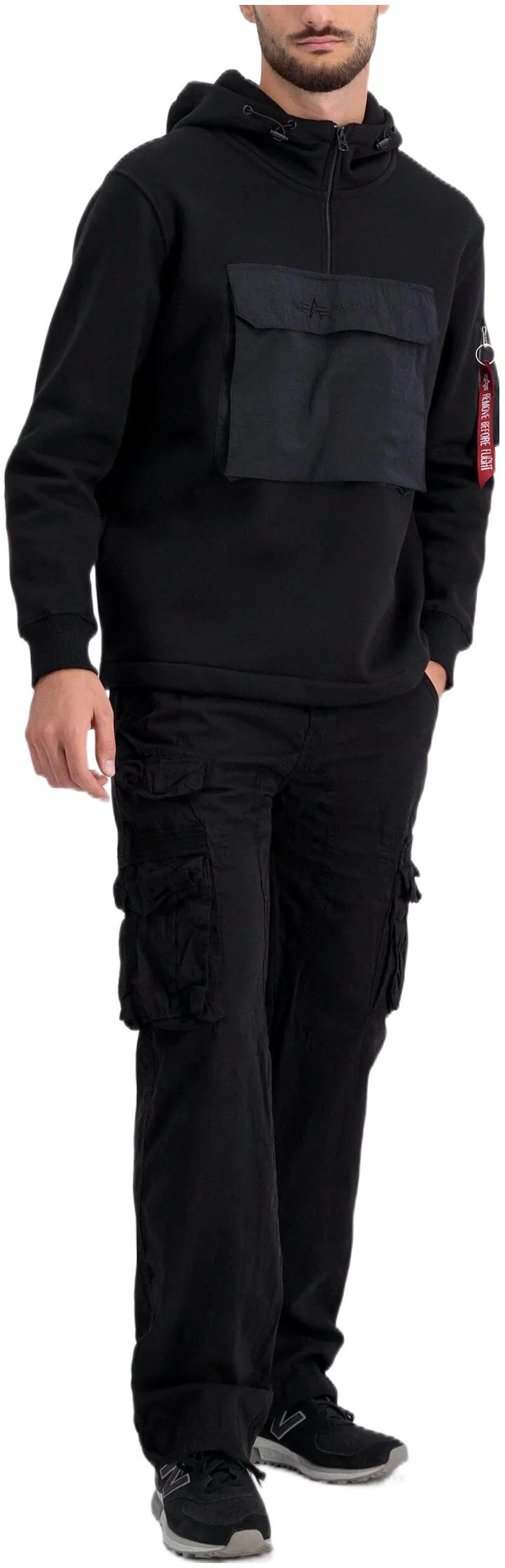 alpha-industries-ss-23-black-solid-color-big-pocket-hoodie-for-men-mss-52500-c1-black