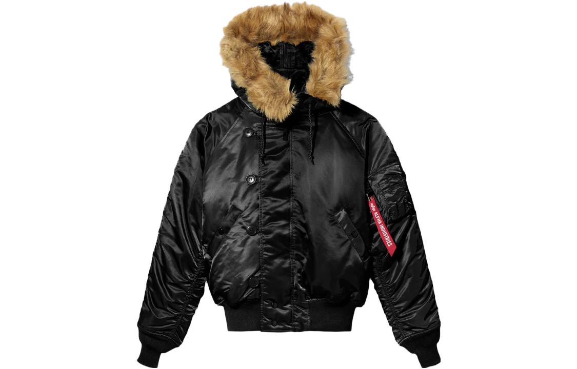 Alpha Industries SS23 Black Solid Color Slim Long Sleeve Jacket Unisex MJN30000C1-BLACK