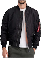 Alpha Industries SS23 Black Solid Zip-Up Long Sleeve Jacket MJM52504C1-BLACK Alpha Industries SS23 Black Solid Zip-Up Long Sleeve Jacket MJM52504C1-BLACK