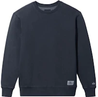 Alpha Industries SS23 Blue Crewneck Sweatshirt with Logo Patch - USE51501C1-BLUE Alpha Industries SS23 Blue Crewneck Sweatshirt with Logo Patch - USE51501C1-BLUE
