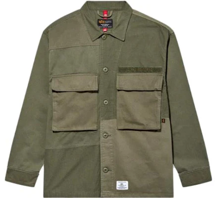 Alpha Industries SS23拼色长袖衬衫夹克 绿色 MJM53000C1-GREEN Buy Alpha Industries SS23拼色长袖衬衫夹克 绿色 MJM53000C1-GREEN
