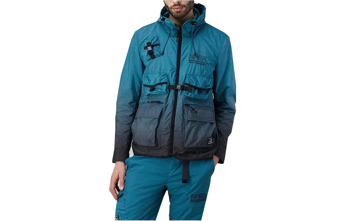 Alpha Industries SS23 Gradient Zip Hoodie Jacket Unisex - Blue Green Gradient EFF750E16-GRADIENT