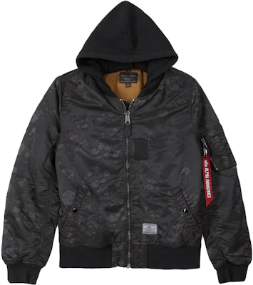 阿尔法工业 SS23 图案拉链连帽外套 黑色 UJM51502C1-BLACK Buy 阿尔法工业 SS23 图案拉链连帽外套 黑色 UJM51502C1-BLACK