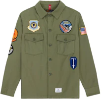 Alpha Industries SS23 Green Utility Shirt Jacket with Flap Pockets for Men. EJD52500C1-OLIVE Alpha Industries SS23 Green Utility Shirt Jacket with Flap Pockets for Men. EJD52500C1-OLIVE