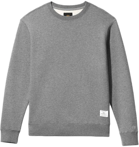 alpha-industries-ss-23-grey-unisex-crewneck-sweatshirt-with-solid-color-logo-patch-use-51500-c1-heather