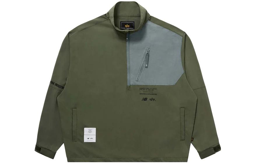 Alpha Industries SS23 Olive Letter Print Stand Collar Loose Long-Sleeve Sweatshirt CJN51500C1-OLIVE