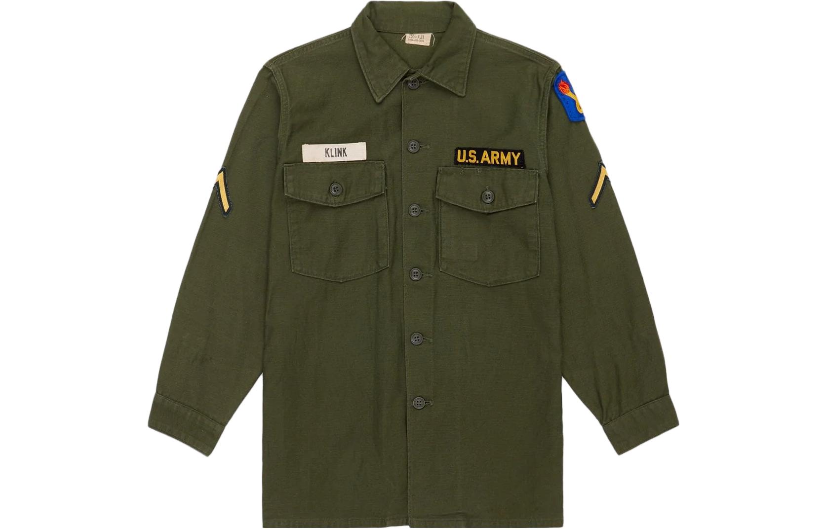 Alpha Industries SS23 Patch Button-Up Jacket Military Green Mens RTO53000C1