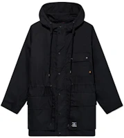 Alpha Industries SS23 Solid Color Mid-Length Hooded Jacket Black Mens MJM53001C1-BLACK Alpha Industries SS23 Solid Color Mid-Length Hooded Jacket Black Mens MJM53001C1-BLACK