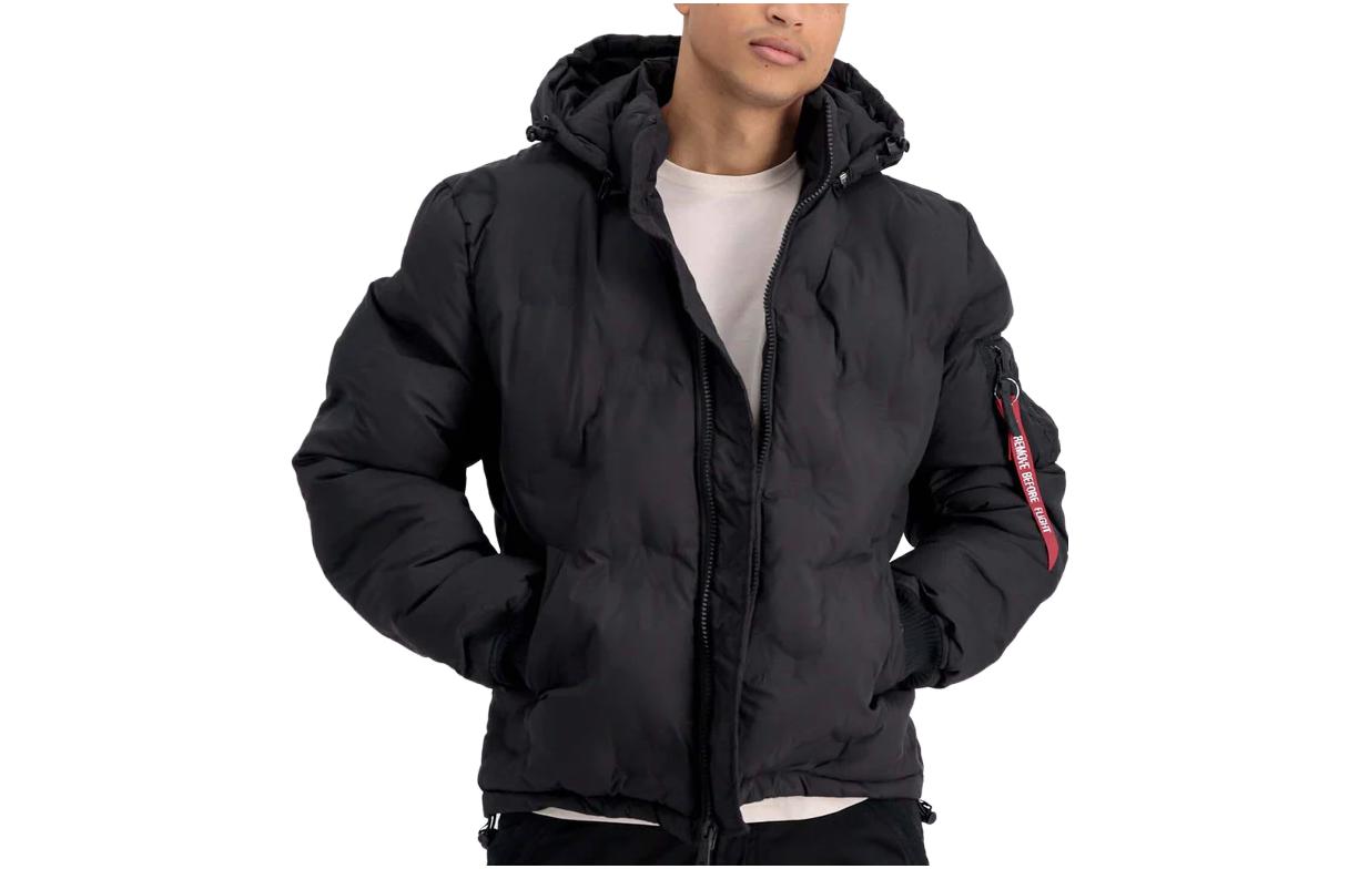 Alpha Industries SS23 Solid Color Zip Hoodie Jacket BLACK MJH52501C1-BLACK