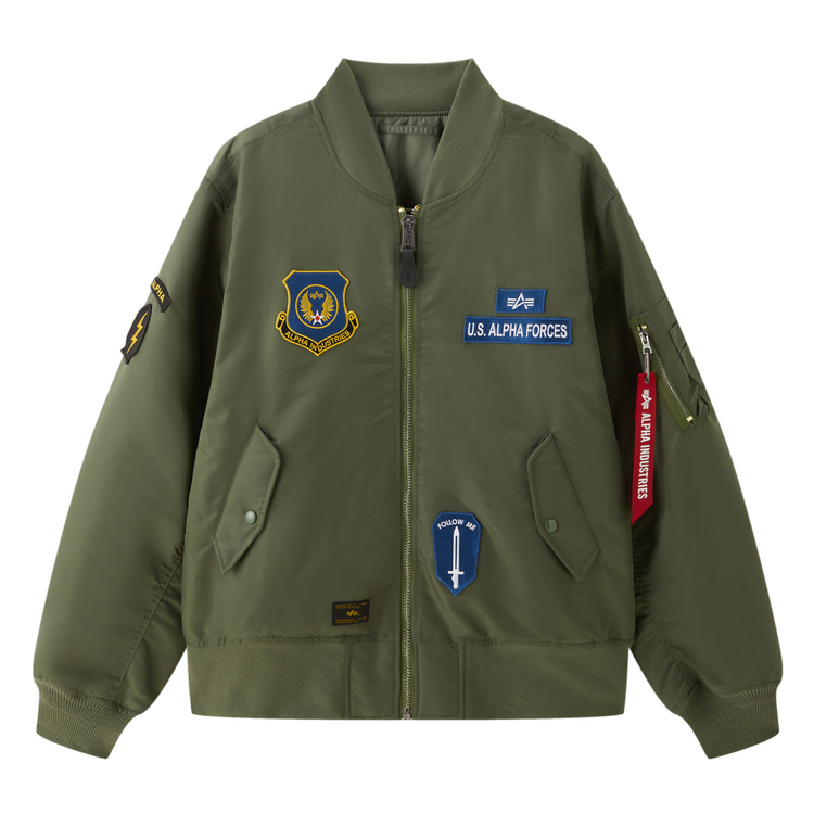 Alpha Industries SS24 Reversible MA-1 Bomber Jacket with Embroidered Logo Unisex. A5XJKM001197N