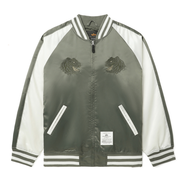 Alpha Industries SS24 Tiger Embroidery Long-Sleeve Baseball Jacket Unisex A5XLJM1050LXM