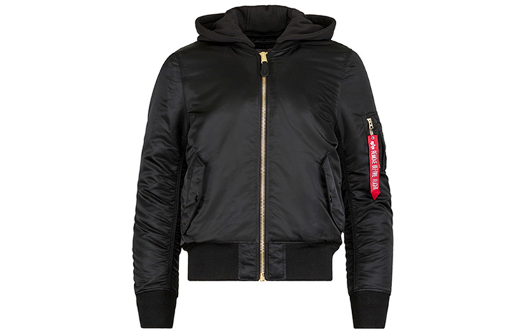 Alpha Industries Unisex Black Hooded Flight Jacket - Gift Recommendation. MJM47506C1-BLACK