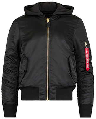 Alpha Industries 男女通用黑色连帽飞行夹克 - 礼物推荐 MJM47506C1-BLACK Buy Alpha Industries 男女通用黑色连帽飞行夹克 - 礼物推荐 MJM47506C1-BLACK