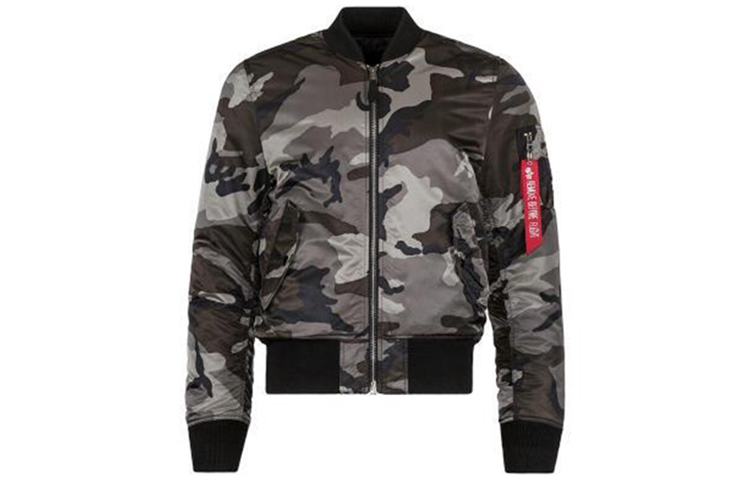 Alpha Industries Unisex Camo Bomber Jacket MJM44530C1-BLACK-CAMO