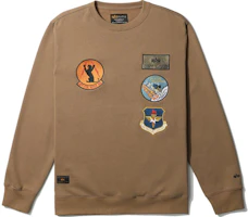Alpha Industries Unisex Colorful Embroidered Patch Crewneck Sweatshirt. A5XSWM3010LXH Alpha Industries Unisex Colorful Embroidered Patch Crewneck Sweatshirt. A5XSWM3010LXH
